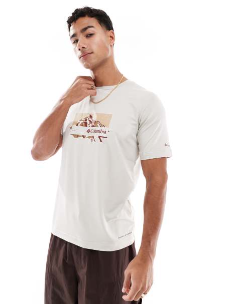 Columbia Kwick hike graphic ss tee in brown - view 1