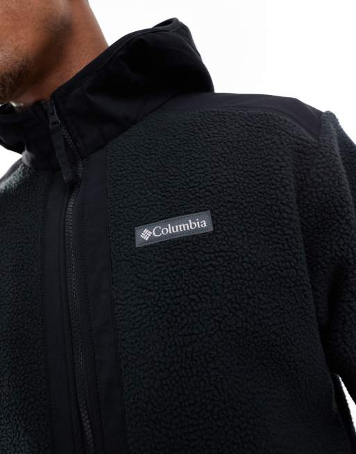 Columbia Landroamer hooded full zip fleece in black , 3 of 4