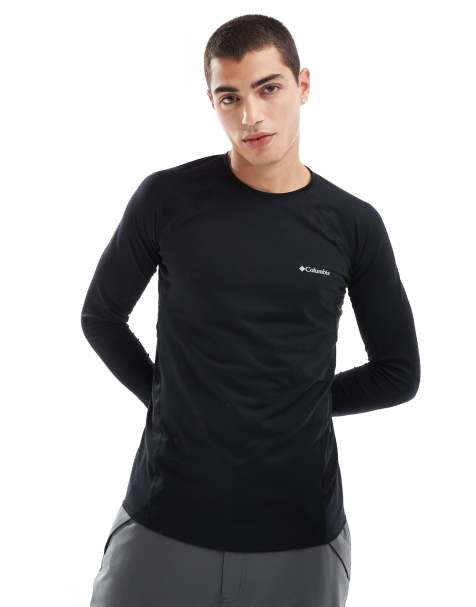 Columbia – Langärmliges, stretchiges Baselayer-Skioberteil in Schwarz - view 1