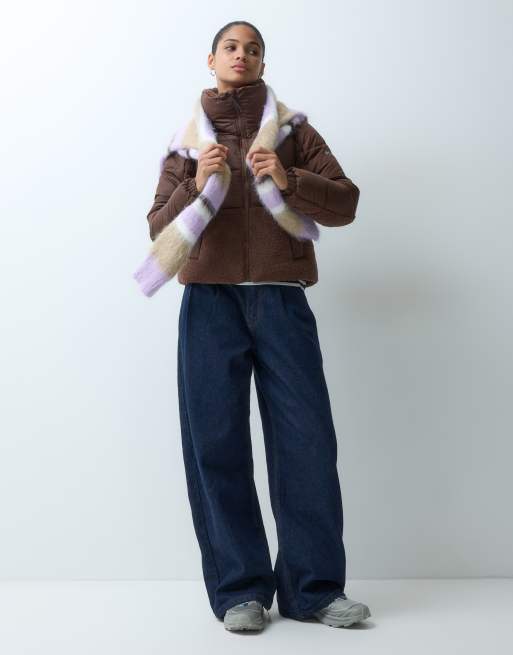 Columbia Leadbetter Point II sherpa hybrid jacket in brown, 2 of 4