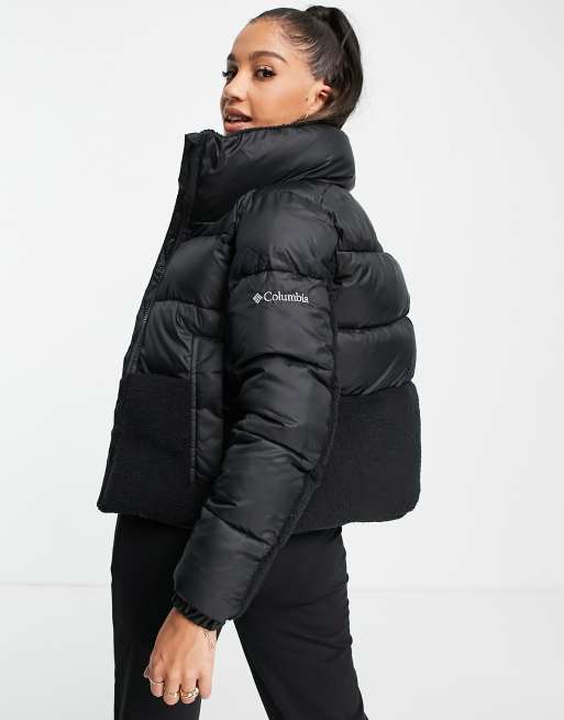 Black Columbia Puffer with Hood informa.mk