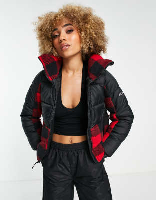 red and black sherpa jacket