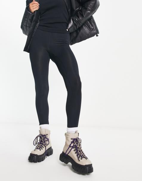 Columbia - Leggings base layer da sci elasticizzati di media pesantezza neri - view 1