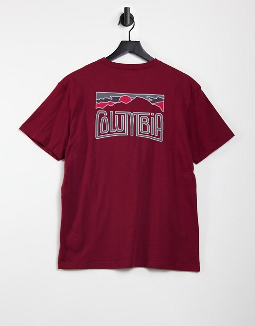Columbia Lined Skyway t-shirt in burgundy