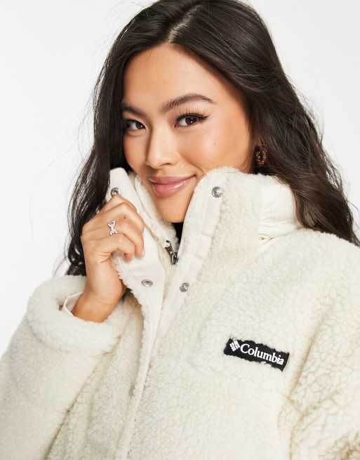 Columbia Lodge Sherpa Pullover Fleece In Cream-white from ASOS on 21 Buttons