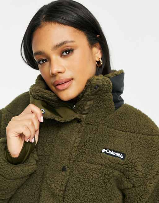 Columbia lodge baffled sherpa fleece online jacket