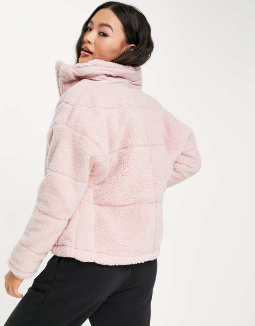 Columbia Lodge Baffled sherpa jacket in pink - Exclusive to ASOS