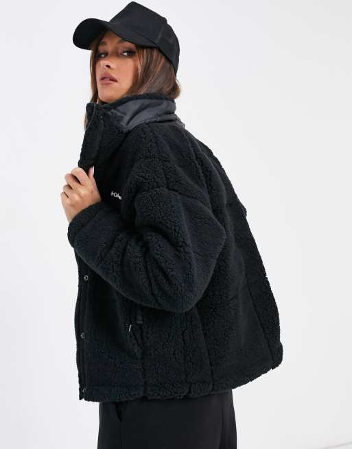 Columbia - Lodge Baffled - Veste en polaire style sherpa - Noir, 2 de 4
