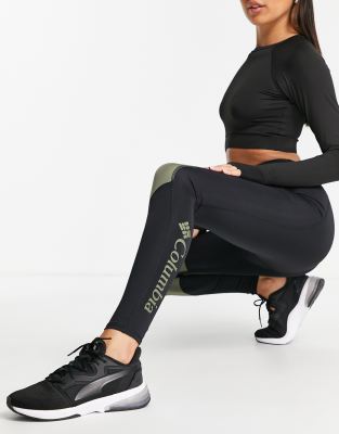 Columbia Lodge colourblock leggings in black/green - ASOS Price Checker