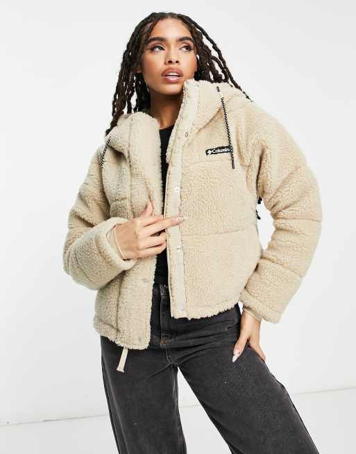 Jacket WMNS Columbia Lodge Sherpa Pullover khaki/beige