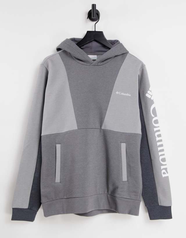 Columbia Lodge II color block hoodie in dark gray