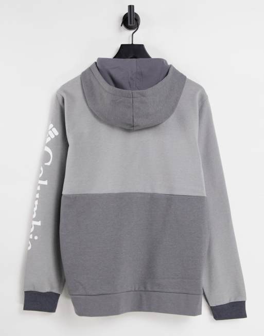 Columbia Lodge II color block hoodie in dark gray