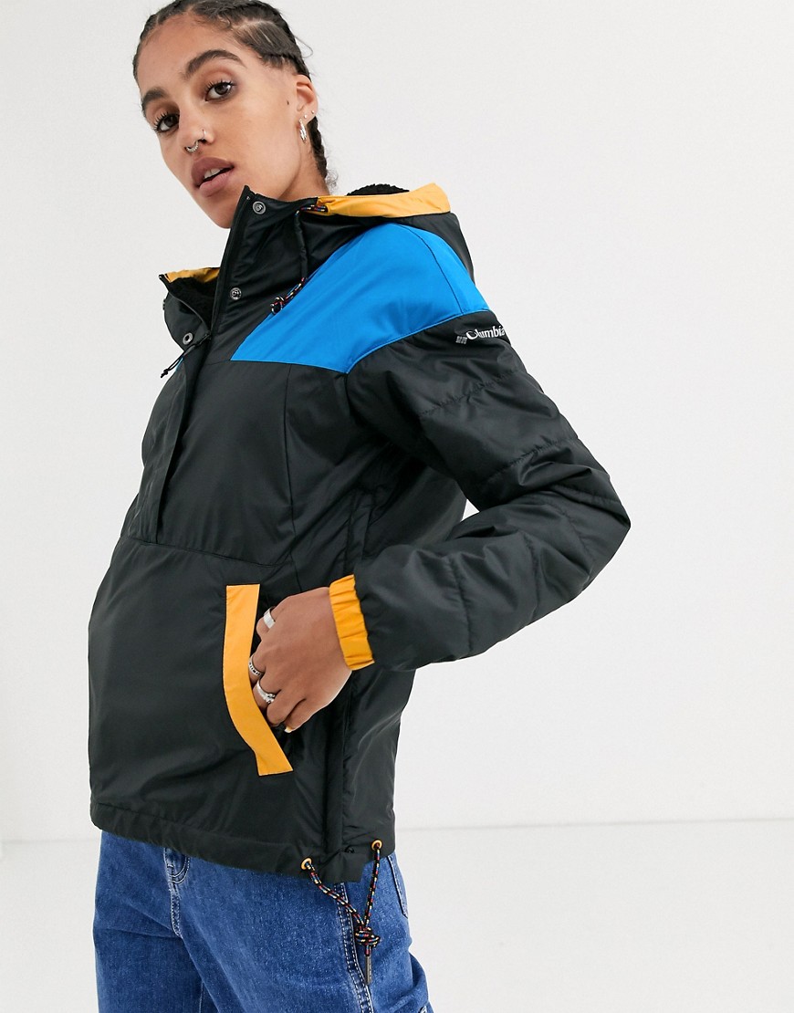 Columbia Lodge Pullover Jacket In Black