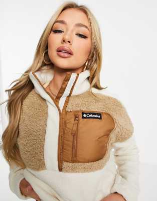 women's columbia lodge sherpa pullover CEGICAP