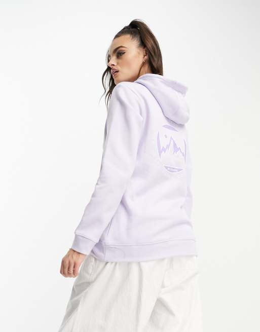Columbia logo back print hoodie in lilac