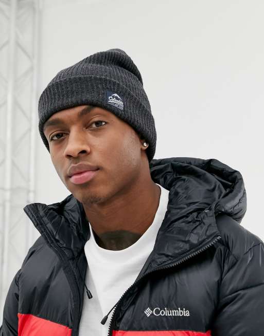 Columbia ASOS Lager beanie black in Lost |