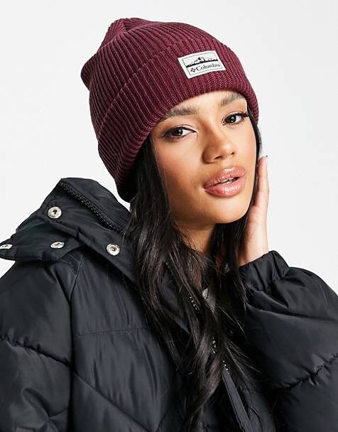 Columbia Lost Lager beanie in burgundy