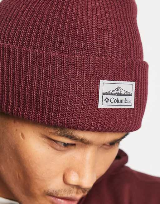 Columbia Lost Lager Polyester Knit Beanie In Burgundy-Red for Men