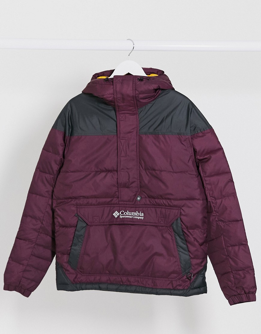 Columbia M Lodge PO jacket in black cherry-Red