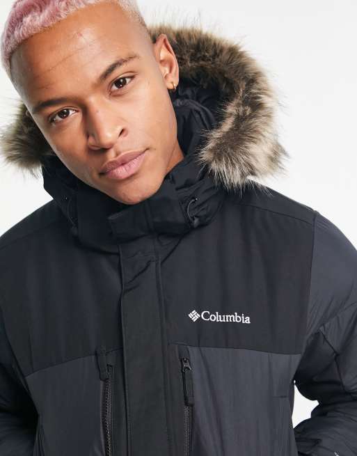 Columbia Marquam Peak Fusion insulated parka coat in black