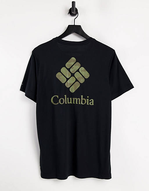 Men Columbia Maxtrail Logo t-shirt in black 