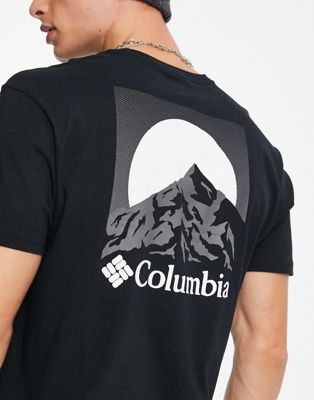 Columbia Moonscape back graphic t-shirt in black Exclusive at ASOS - ASOS Price Checker