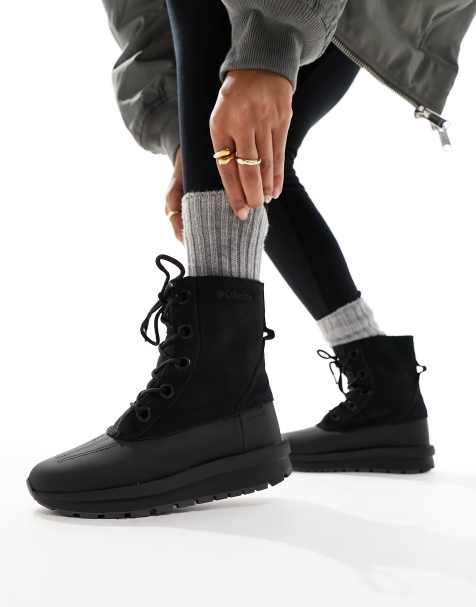 Black ankle winter outlet boots