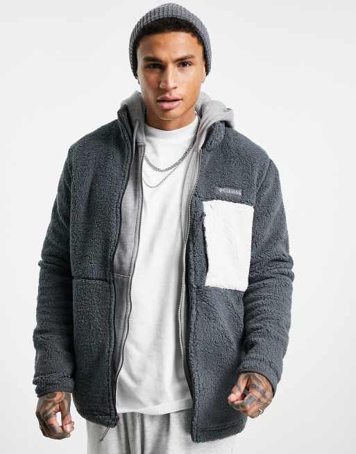 Columbia – Mountainside – Grå, kraftig fleece med dragkedja