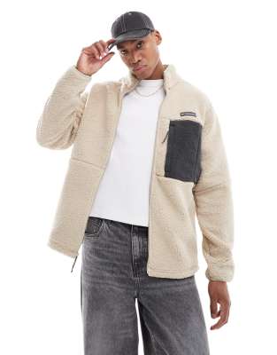 Mountainside heavyweight fleece in stone and gray-Neutral