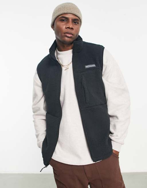 Columbia Mountainside heavyweight fleece vest in gray