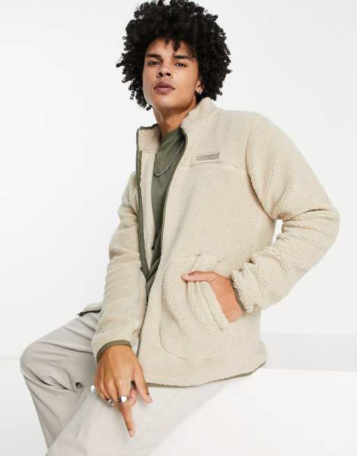 Columbia - Mountainside - Pile pesante grigio pietra con zip