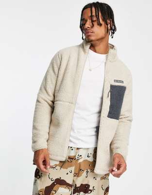 Sweat Columbia Femme Beige Polaire 1/2 Zip – Taille M Douce Et Légère