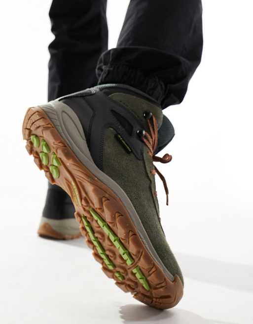 Columbia Newton Ridge hiking boots in stone green, 2 of 4