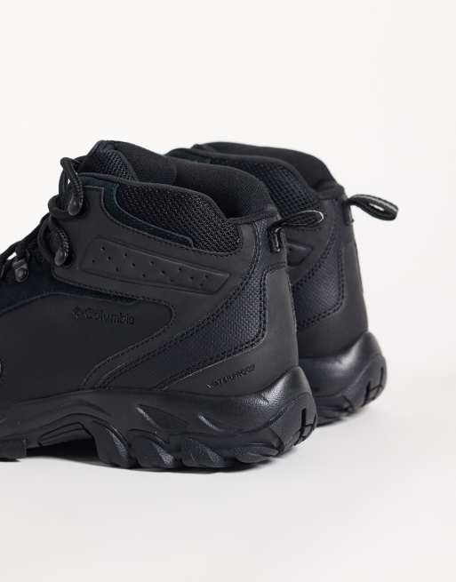 Columbia – Newton Ridge Plus II – Czarne wodoodporne buty trekkingowe, 3 z 4
