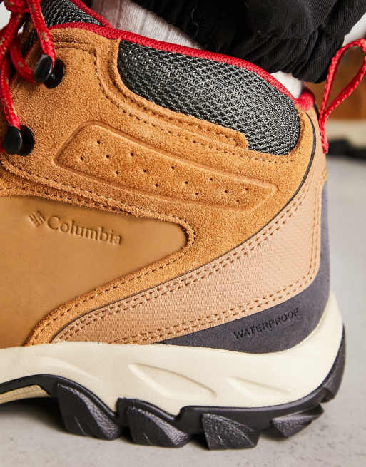 Columbia Newton Ridge Plus II waterproof suede hiking boots in tan, 3 of 4