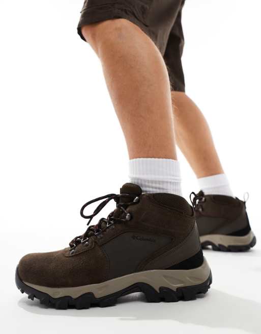 Columbia Newton Ridge Plus II WP waterproof suede hiking boots in brown ASOS