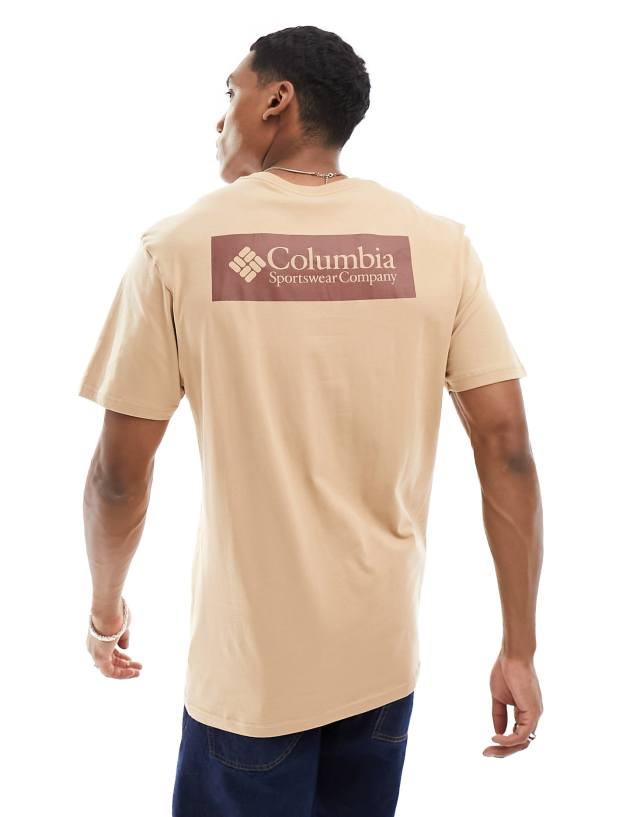 Columbia - north cascades back print t-shirt in brown