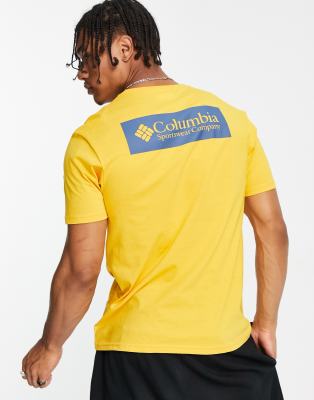 Columbia North Cascades back print t-shirt in yellow