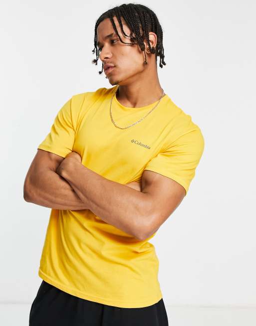 Columbia North Cascades back print t-shirt in yellow