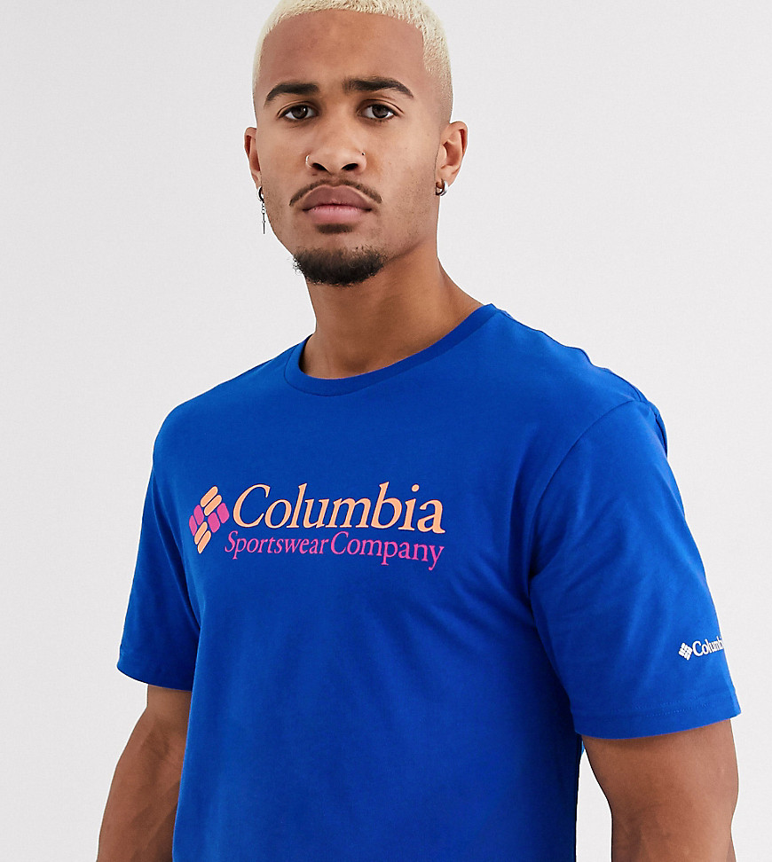 Columbia — North Cascades — Blå T-shirt med logo bagpå — Kun hos ASOS