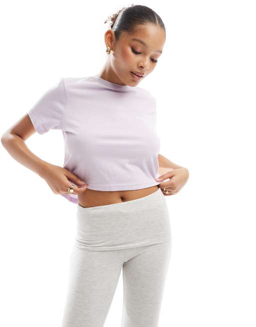Columbia - North Cascades - Cropped lyslilla T-shirt med print på ryggen - Kun hos ASOS