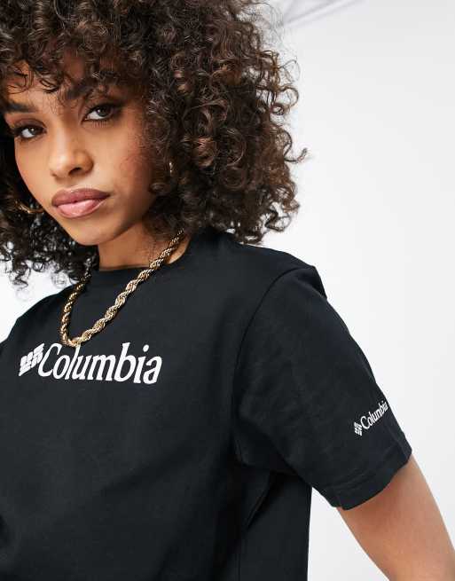 Columbia North Cascades cropped t-shirt in black Exclusive at ASOS, 3 of 4
