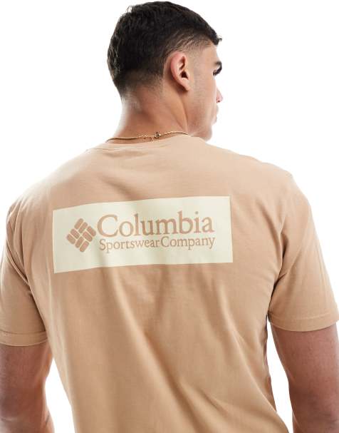 Columbia – North Cascades – Kurzärmliges T-Shirt in Hellbraun mit Grafikprint - view 1