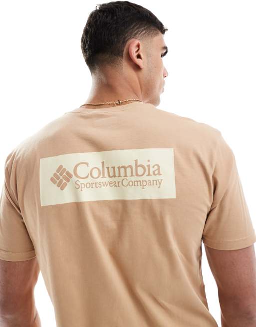 Columbia – North Cascades – Kurzärmliges T-Shirt in Hellbraun mit Grafikprint