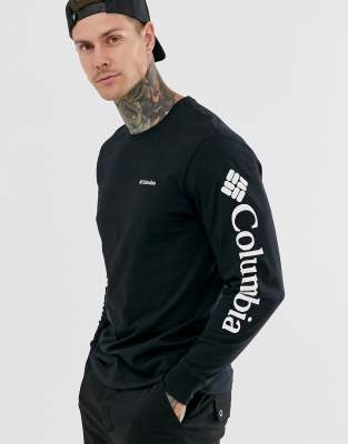 Columbia north cascades long sleeve t-shirt in black - exclusive to asos