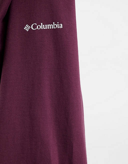 Tops Columbia North Cascades long sleeve t-shirt in burgundy Exclusive at  