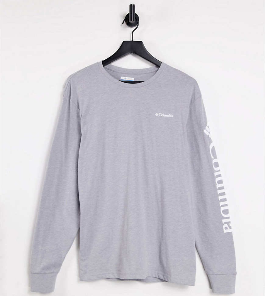 Columbia North Cascades long sleeve t-shirt in gray Exclusive to ASOS-Grey