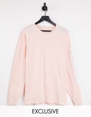 Columbia North Cascades long sleeve t-shirt in pink Exclusive at ASOS