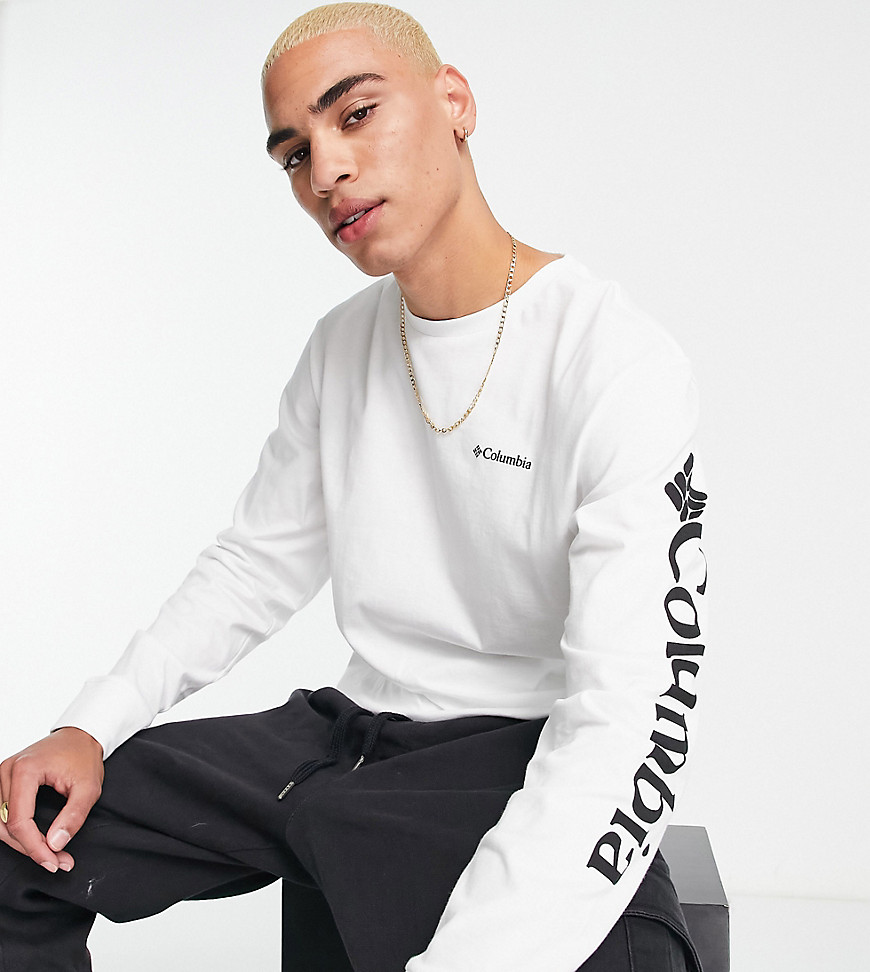 Columbia North Cascades long sleeve T-shirt in white - Exclusive to ASOS
