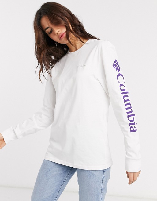 Columbia North cascades long sleeve t-shirt in white